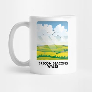 Brecon Beacons Wales travel poster Mug